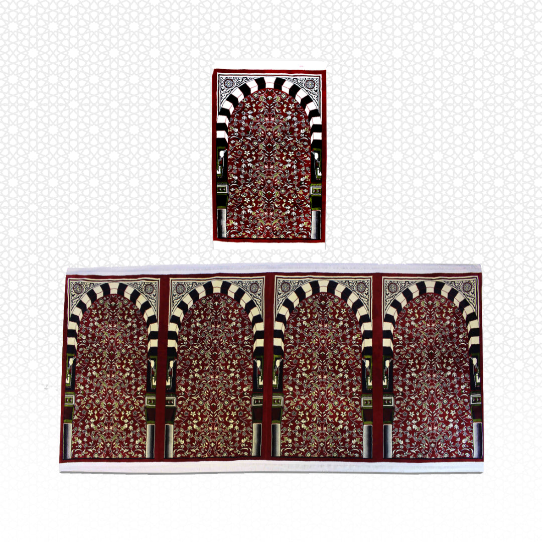 Al Rawdha Al Sharifa Musalla Set Red - Nusuki MY