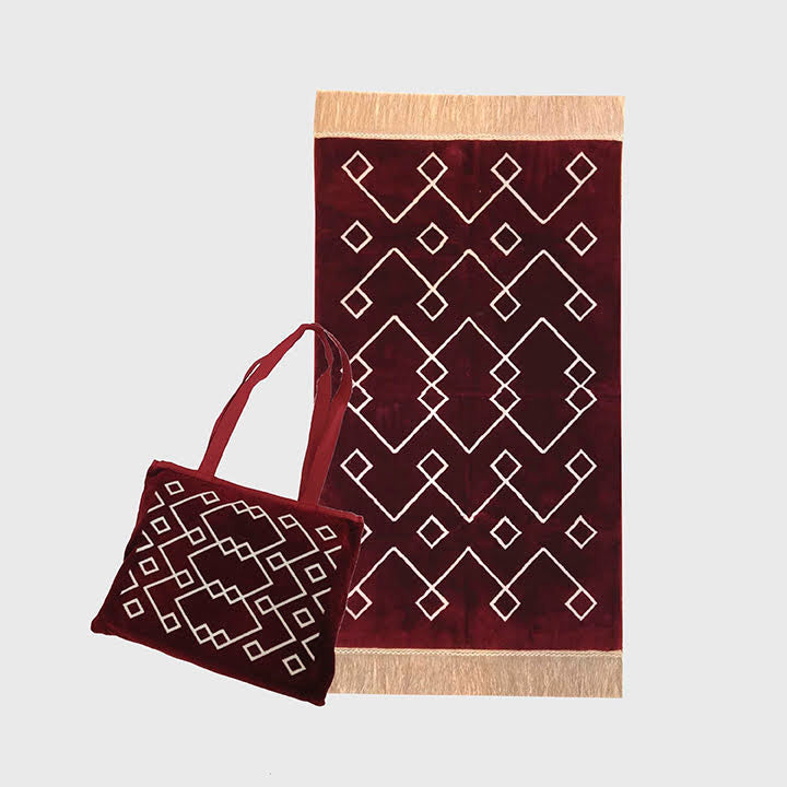 AlRidwan Prayer Mat with Handbag - Nusuki MY