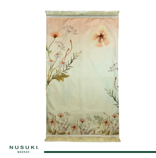 Flower Padded Prayer Mat With HandBag - Nusuki MY