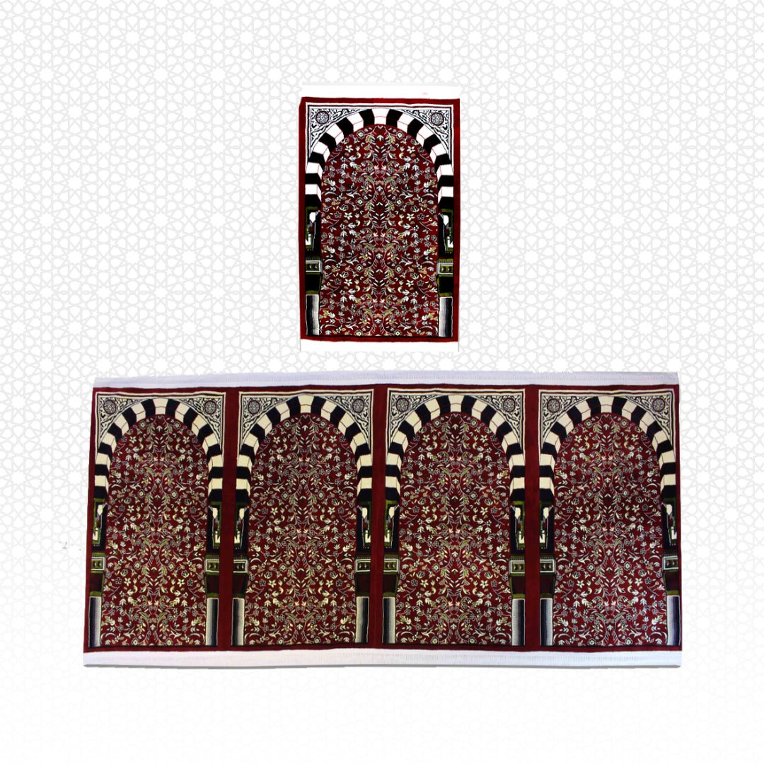 Al Rawdha Al Sharifa Musalla Set Red - Musalla | Nusuki MY