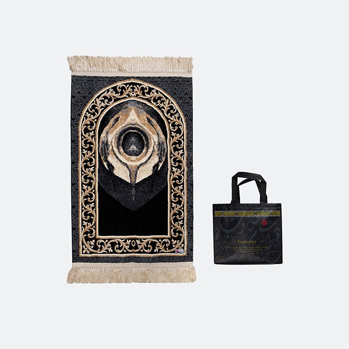 Premium Hajar Aswad Prayer Mat with Bag - Prayer Mat | Nusuki MY