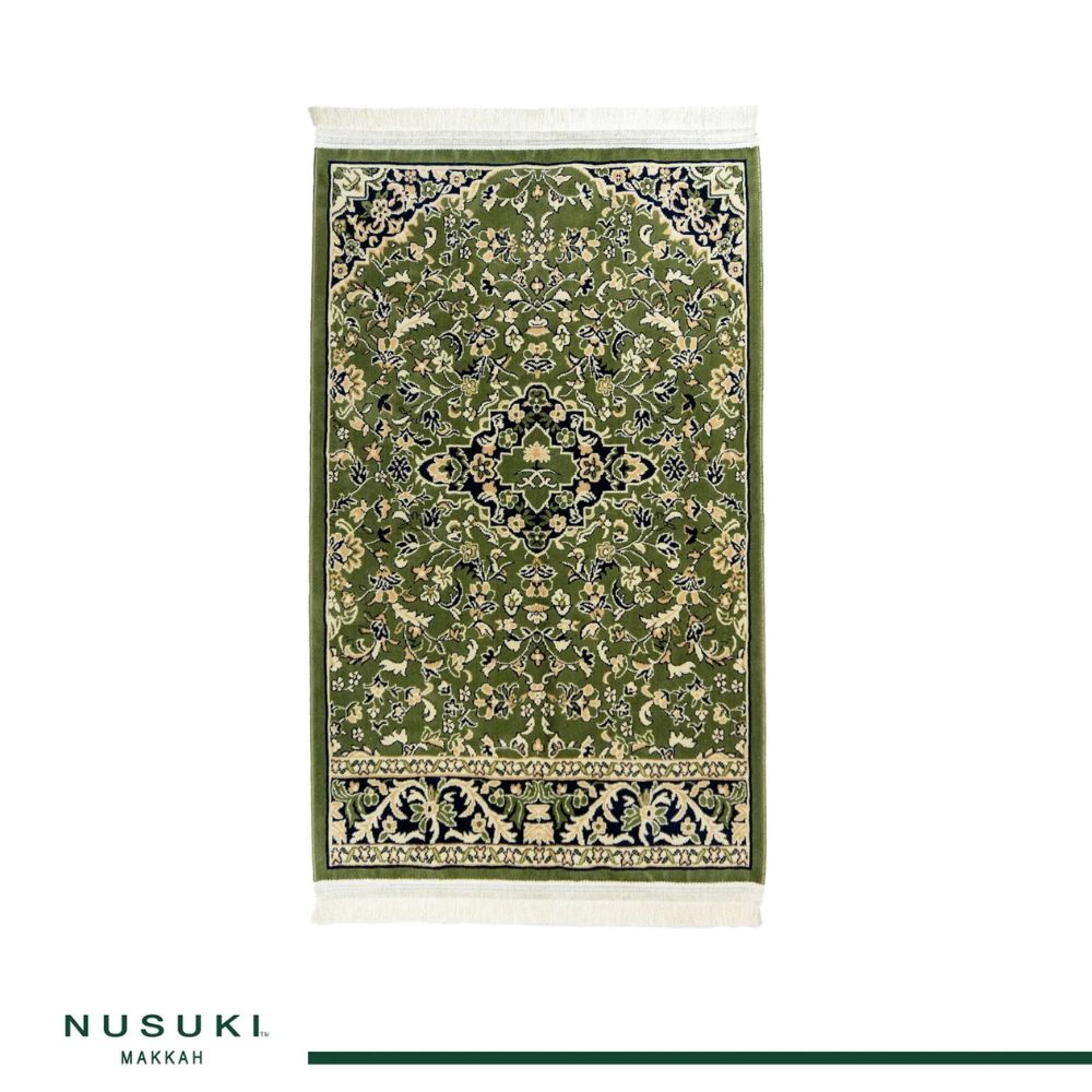 Rawdat Al-Haramain Prayer Mat Blue with Handbag - Nusuki MY