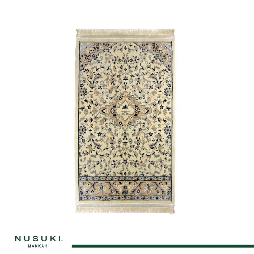 Rawdat Al-Haramain Prayer Mat Blue with Handbag - Nusuki MY