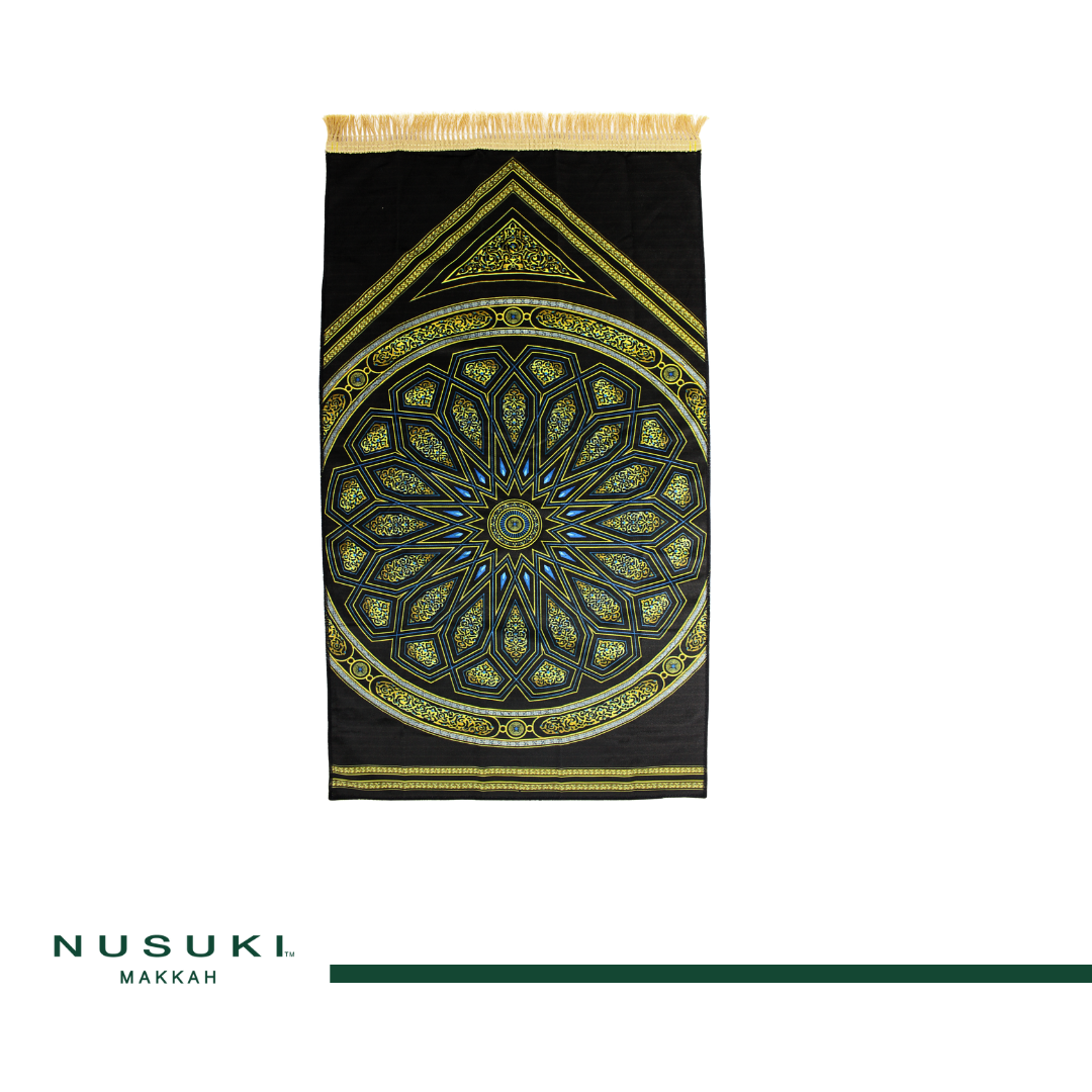 Wooden Dome Pattern Travel Prayer Mat with Bag