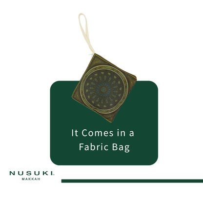 Wooden Dome Pattern Travel Prayer Mat with Bag