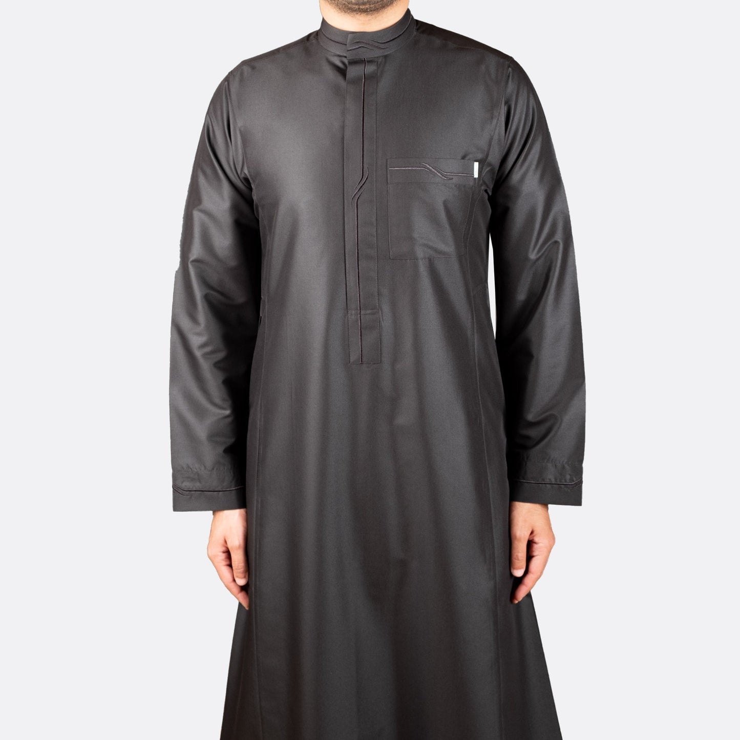Zip Thobe Sulaman Moden - Hitam