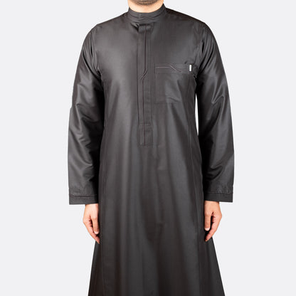 Zip Thobe Sulaman Moden - Hitam