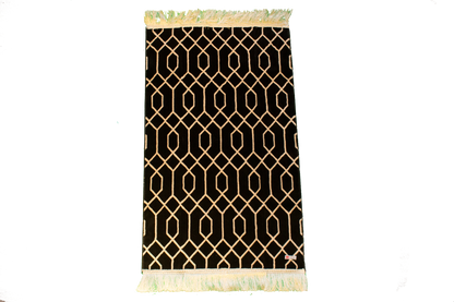 Al Yaqeen Prayer Mat Black Color