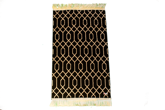 Al Yaqeen Prayer Mat Black Color