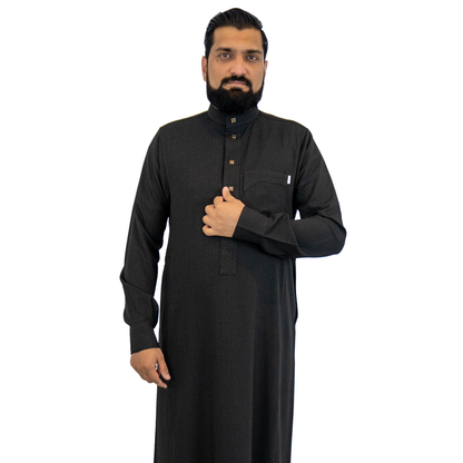Black Winter Thobe Premium - Nusuki MY