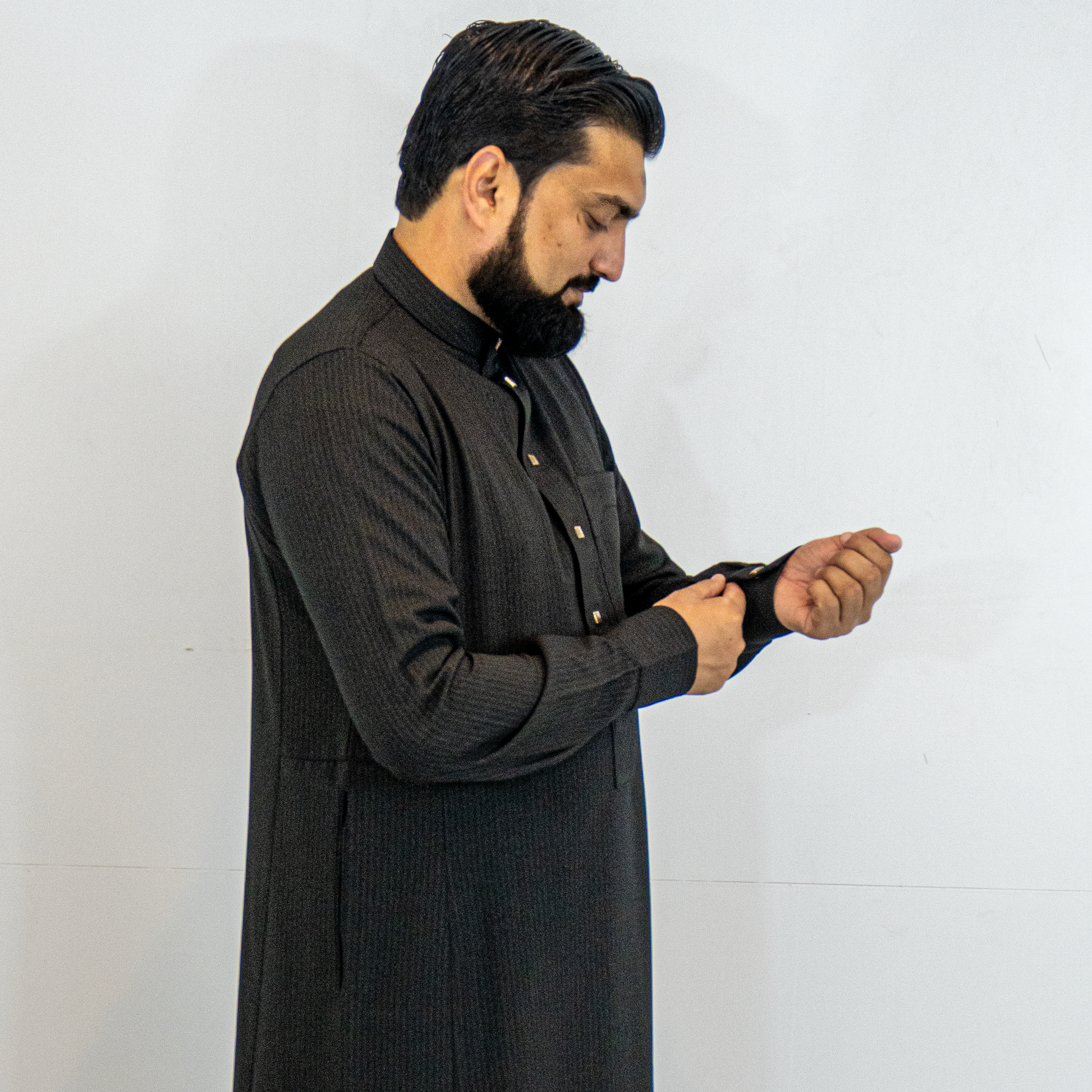 Black Winter Thobe Premium - Nusuki MY