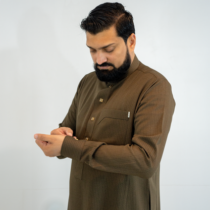 Brown Winter Thobe Premium - Nusuki MY