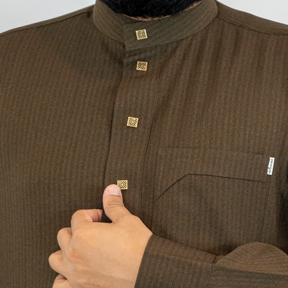 Brown Winter Thobe Premium - Nusuki MY