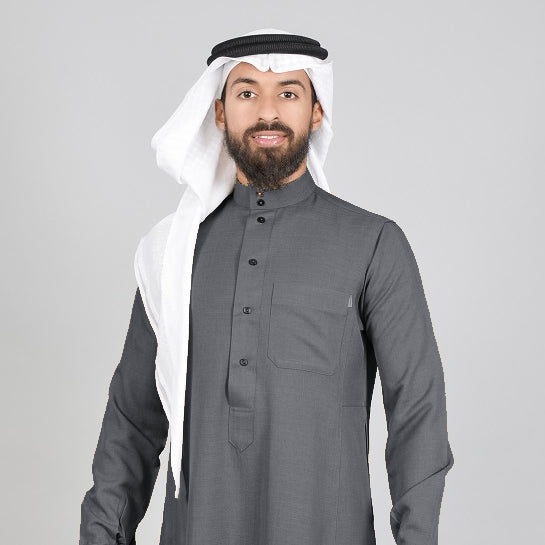 Dark Gray Winter Thobe Casual - Nusuki MY