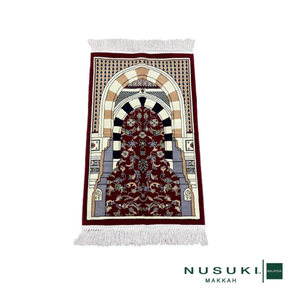 Al Rawda Entrance Gate Prayer Mat with bag - Nusuki MY