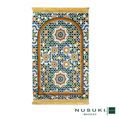 Arabesque Padded Prayer Mat with Handbag