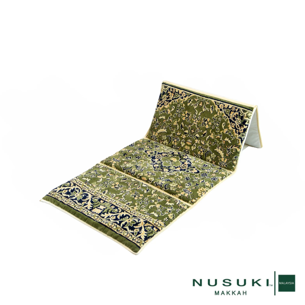 Foldable Prayer Mat Rawdat Al Haramain with Bag