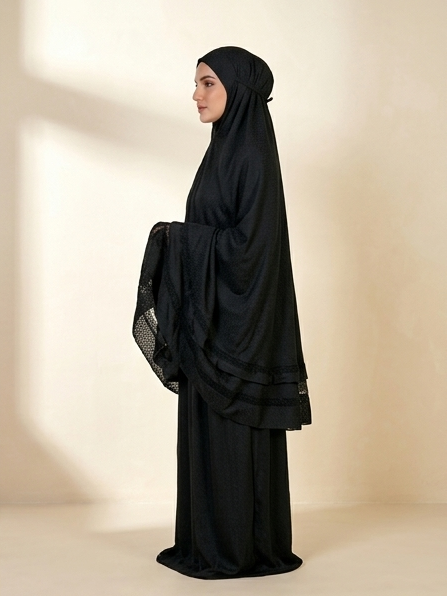 Joud Al-Turath Malaysian Prayerwear Set | Pitch Noir