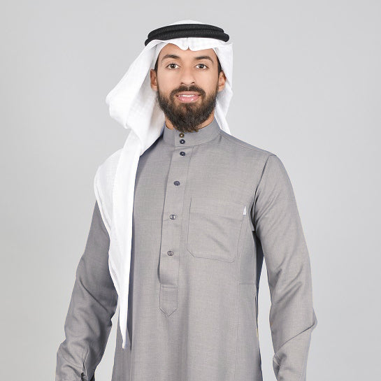 Gray Winter Thobe Casual - Nusuki MY