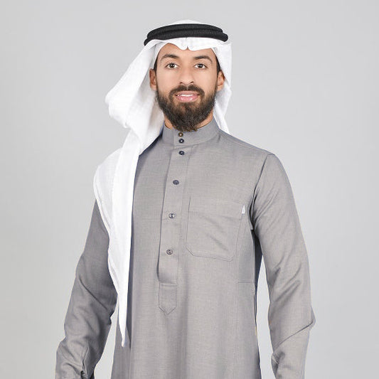 Gray Winter Thobe Casual - Nusuki MY
