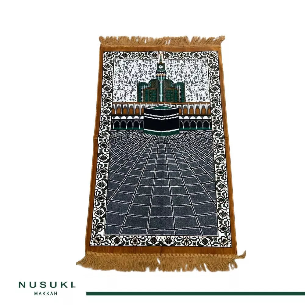Makkah Clock Tower Prayer Mat Light Brown