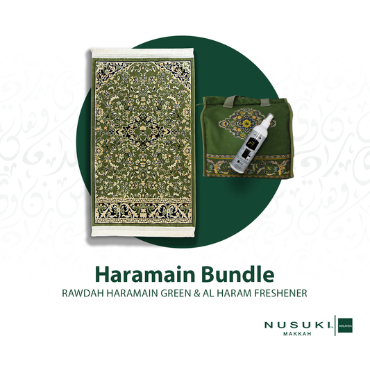 Prayer Mat + Al Haram Freshener Bundle - Nusuki MY