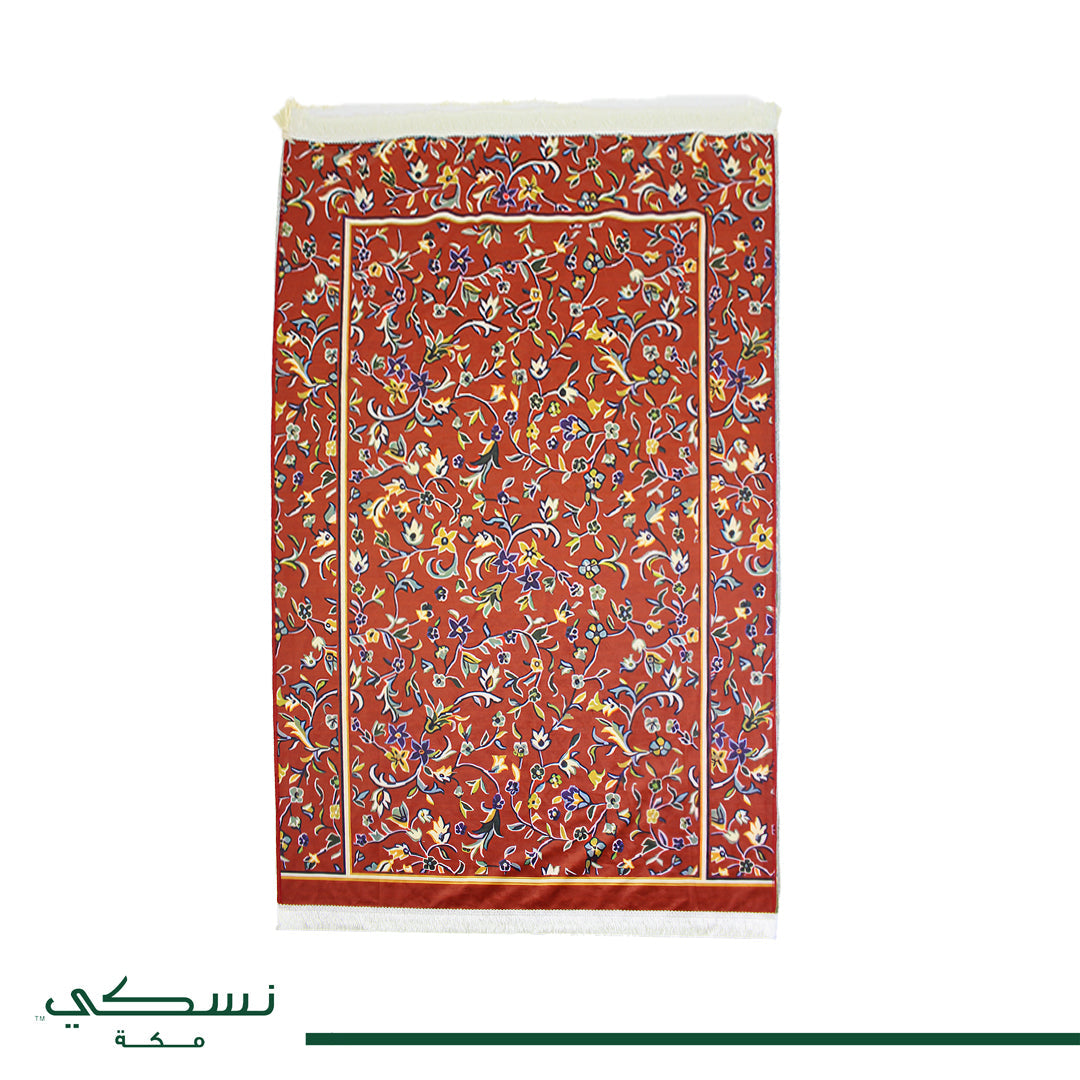 Rawda Red Travel Prayer Mat with Bag - Nusuki MY