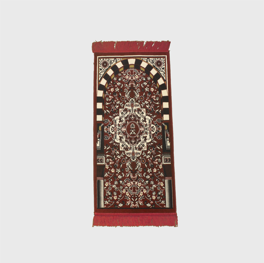 Red Riyadh al Salihyen Kids Prayer Mat - Nusuki My