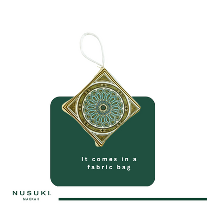 Wooden Dome Pattern Travel Prayer Mat with Bag