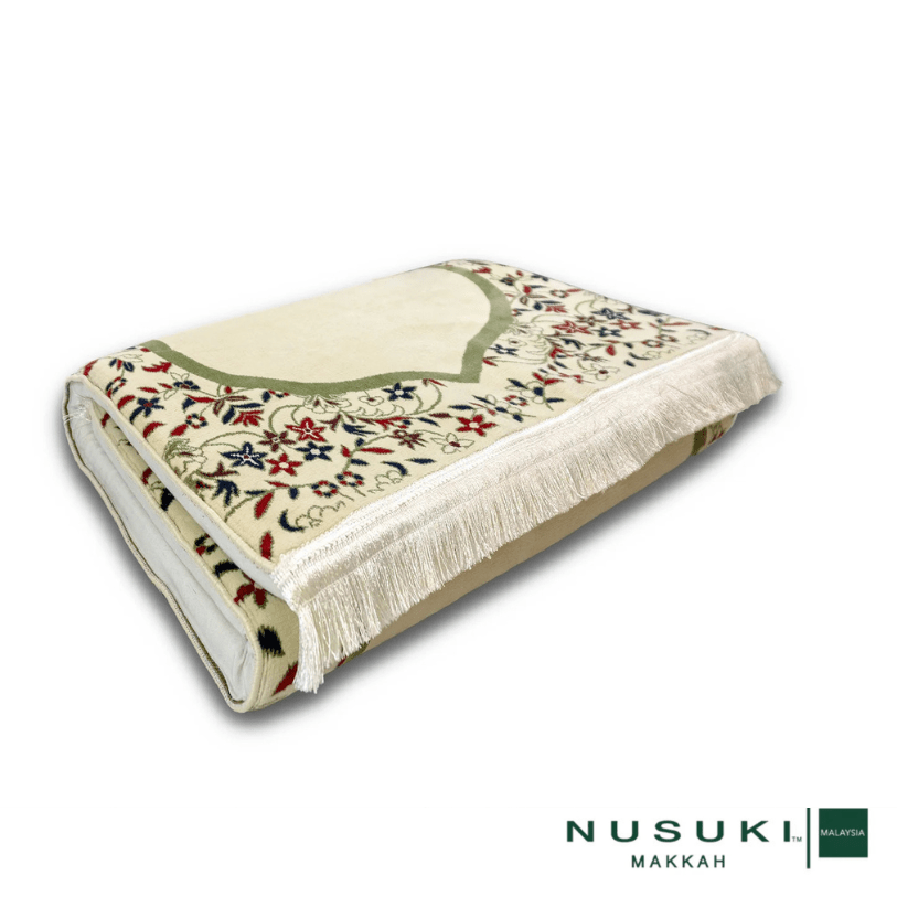 Al Imam Memory Foam Prayer Mat Beige - Prayer Mat | Nusuki MY