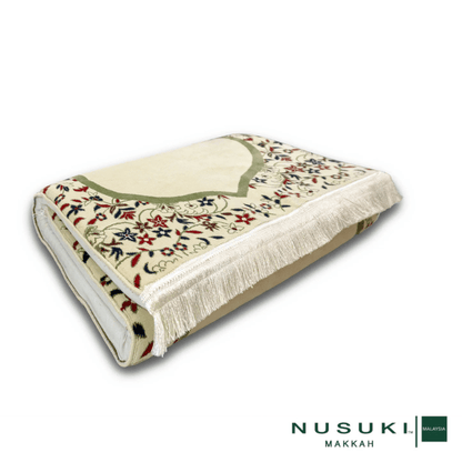 Al Imam Memory Foam Prayer Mat Beige - Prayer Mat | Nusuki MY