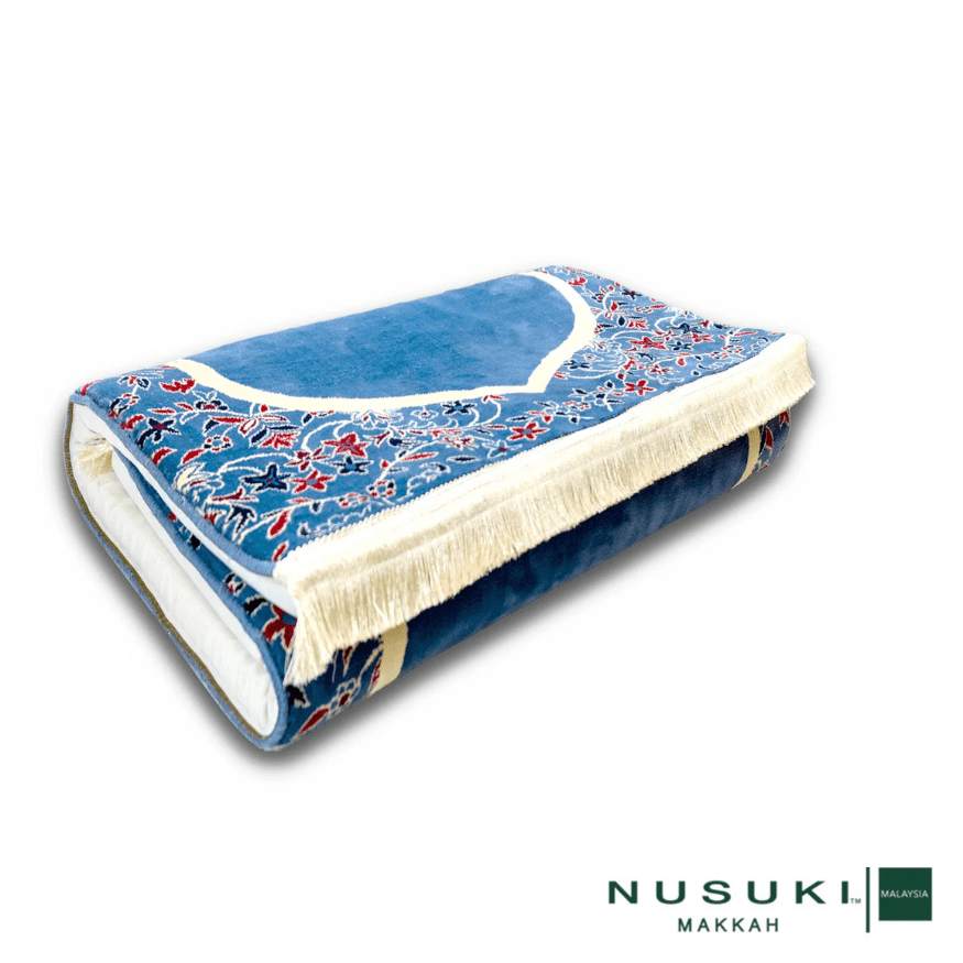 Al Imam Memory Foam Prayer Mat Blue - Prayer Mat | Nusuki MY