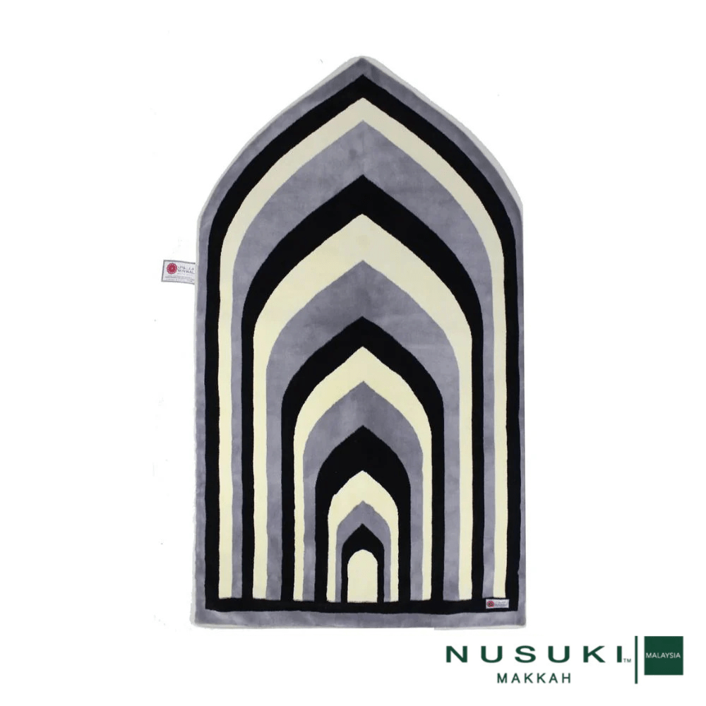 Al Noor Padded Prayer Mat Arched with Handbag - Prayer Mat | Nusuki MY