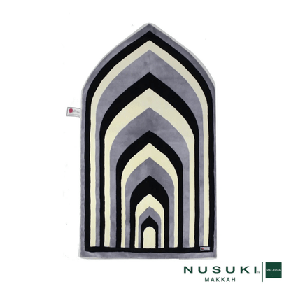 Al Noor Padded Prayer Mat Arched with Handbag - Prayer Mat | Nusuki MY