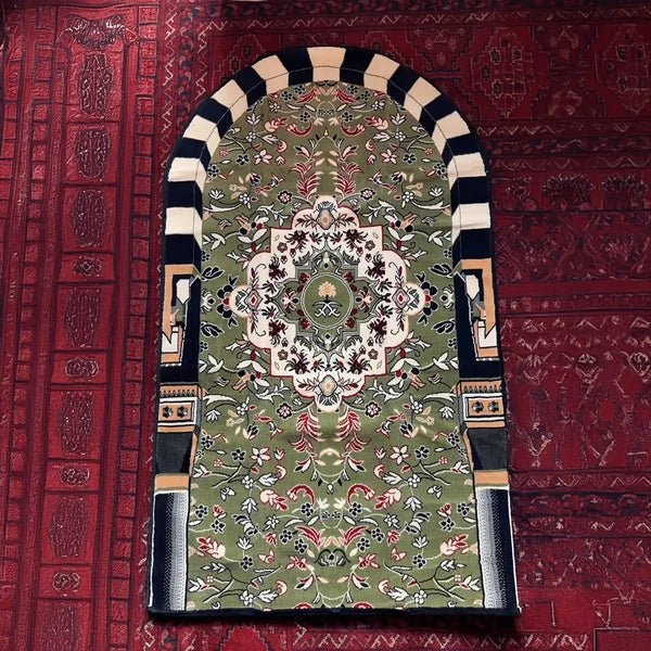 Al Rawda Padded Prayer Mat Arched with Handbag - | Nusuki MY