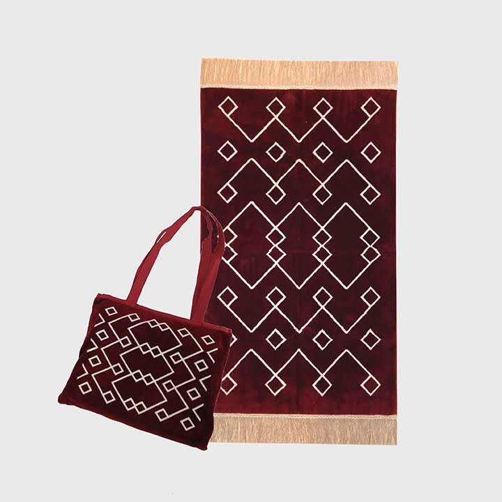 Al Redwan Prayer Mat with Hand Bag - Prayer Mat | Nusuki MY