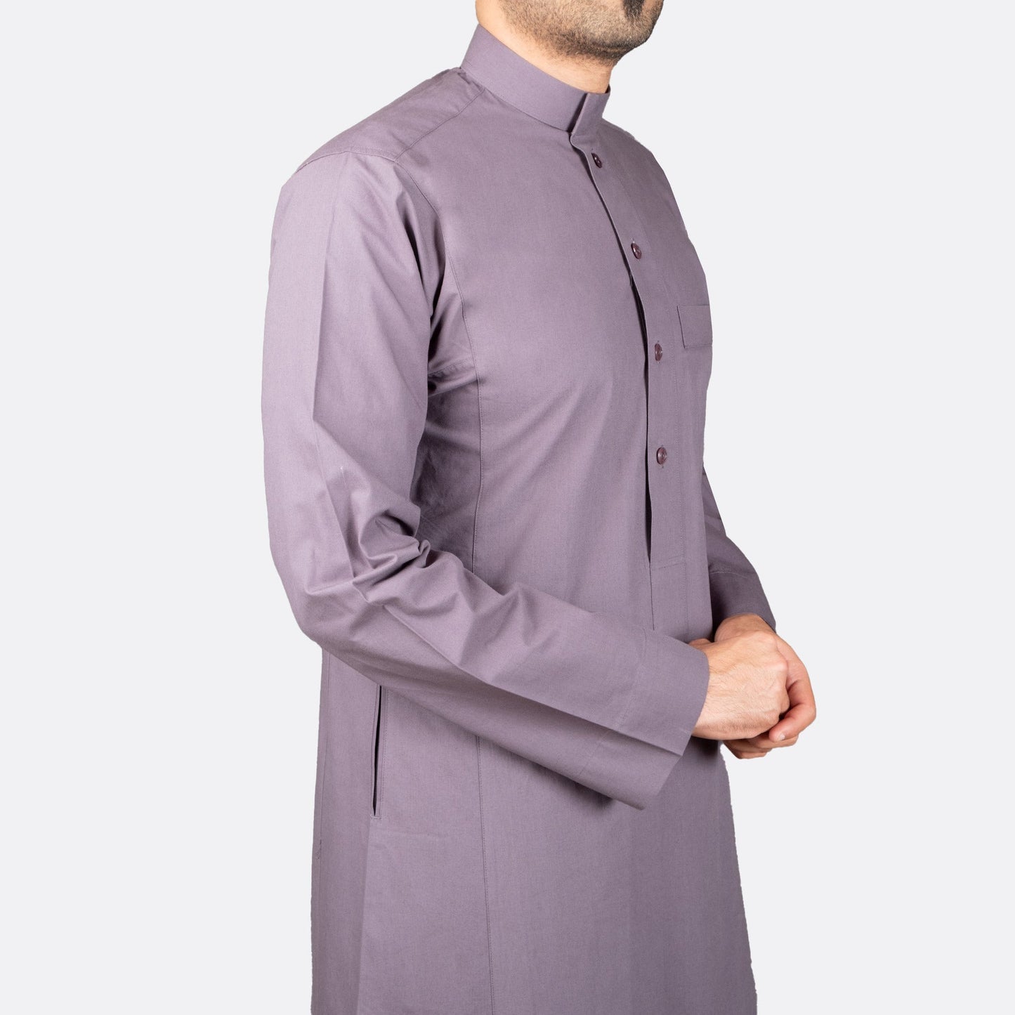 Classic Cotton Thobe Dark Grey - thobe | Nusuki MY