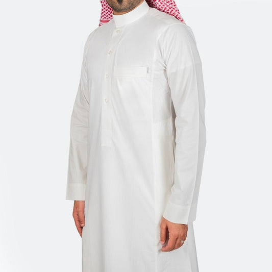 Classic Cotton Thobe Off White - thobe | Nusuki MY