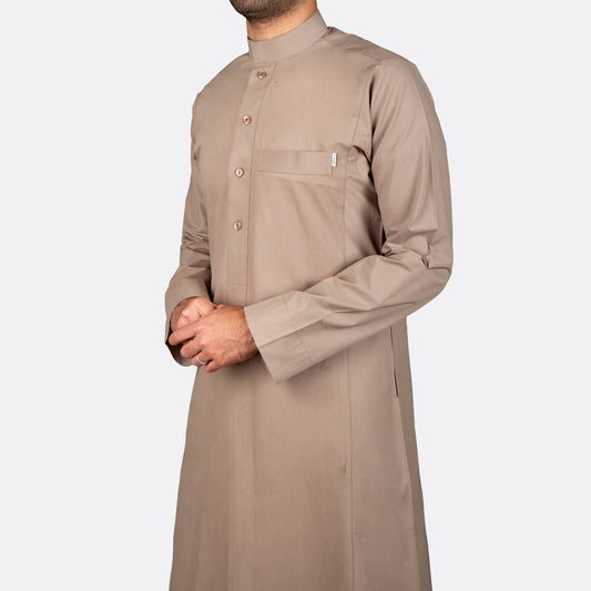 Classic Cotton Thobe Olive - thobe | Nusuki MY