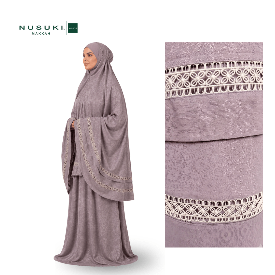 Complete Prayer Set | Joud Al-Turath Prayerwear + Al Kaaba Mat + Taif Rose Freshener. - | Nusuki MY