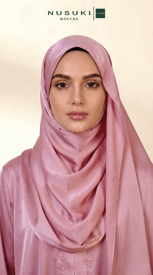 Desert Bloom Abaya Hijab Set | Baby Pink - | Nusuki MY