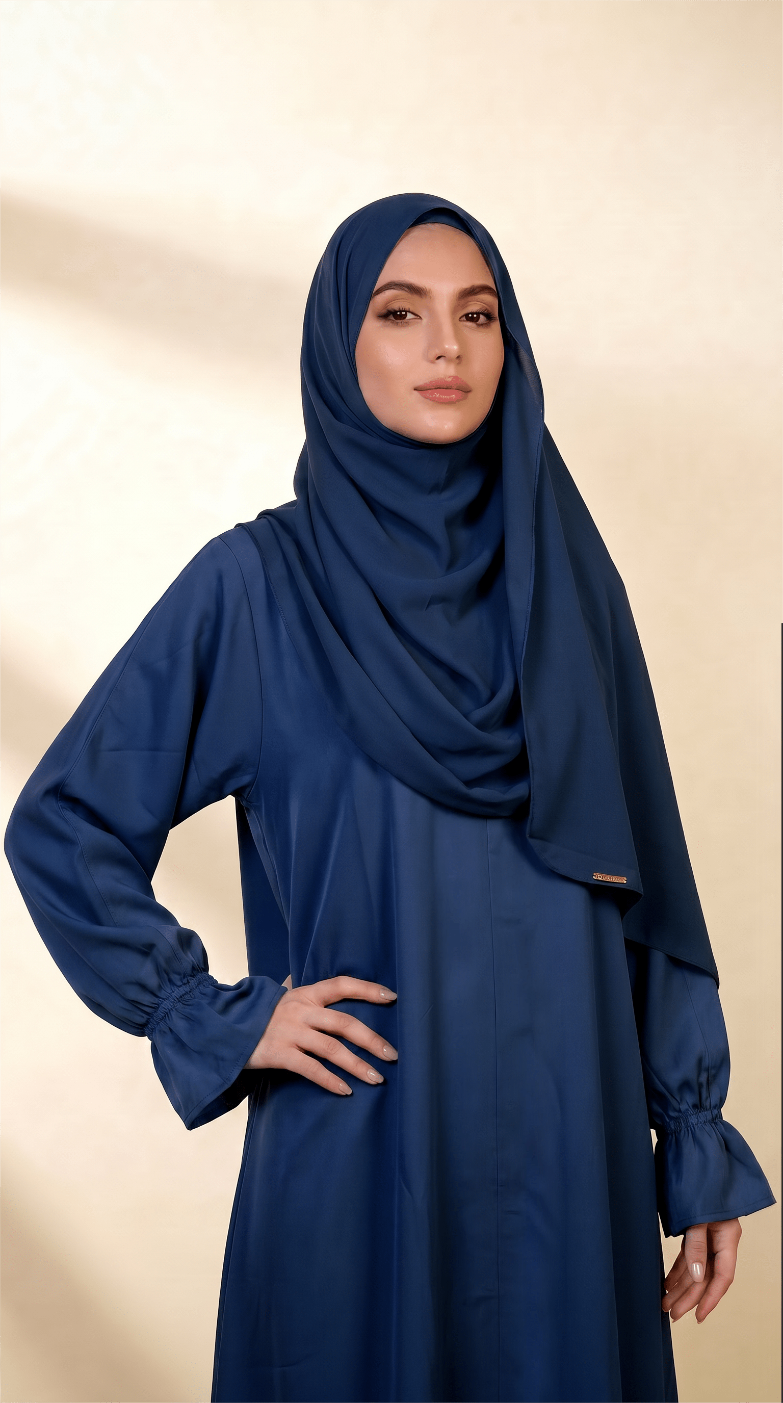 Desert Bloom Abaya Hijab Set | Lapis Lazule - | Nusuki MY