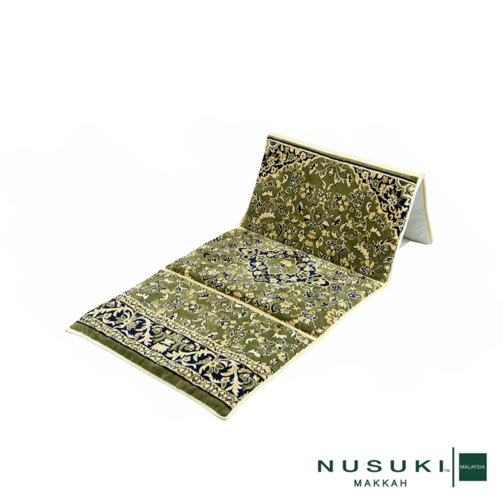 Foldable Prayer Mat Rawdat Al Haramain with Bag - Prayer Mat | Nusuki MY