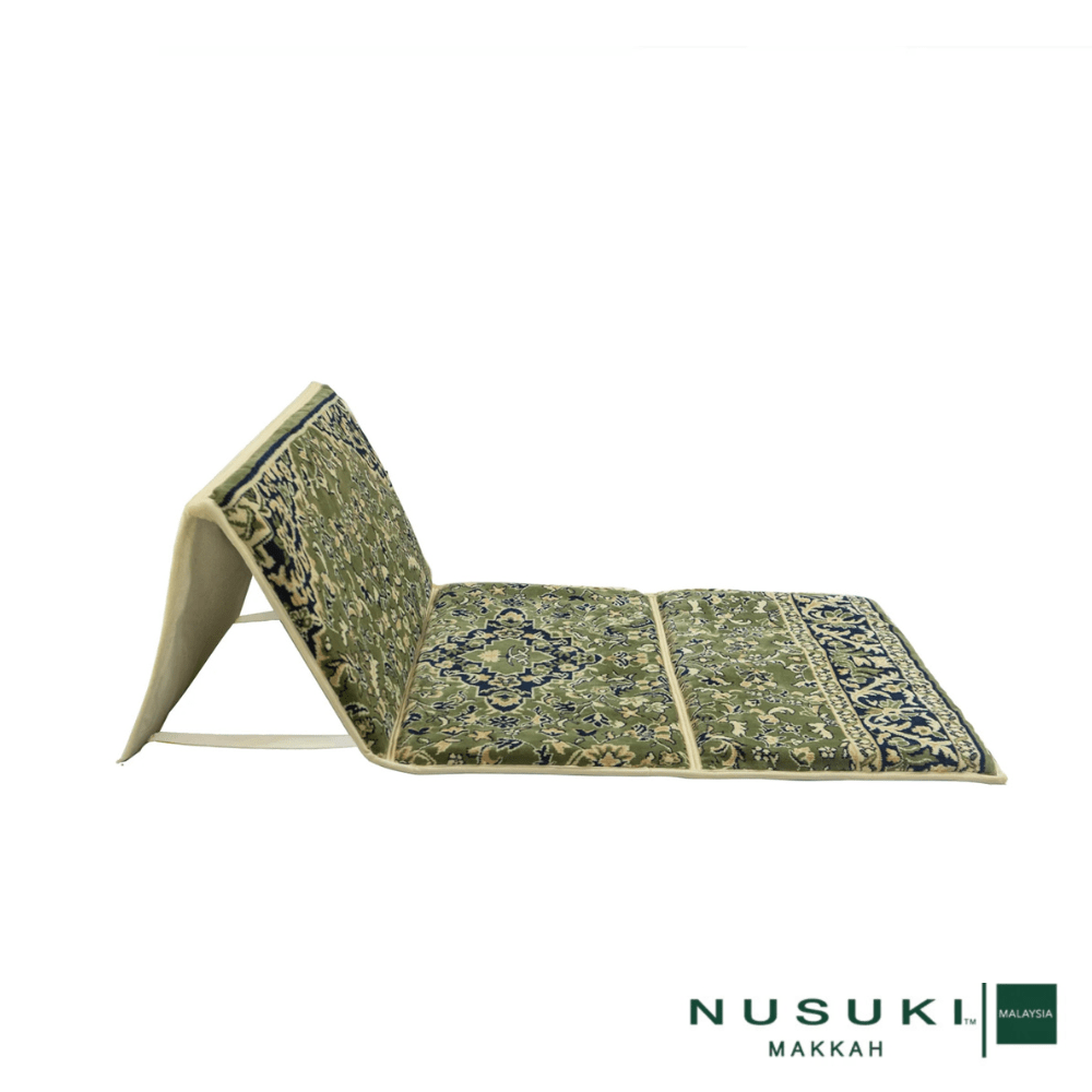 Foldable Prayer Mat Rawdat Al Haramain with Bag - Prayer Mat | Nusuki MY