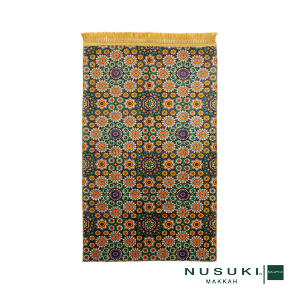 Islamic Art Travel Prayer Mat With Handbag - Prayer Mat | Nusuki MY