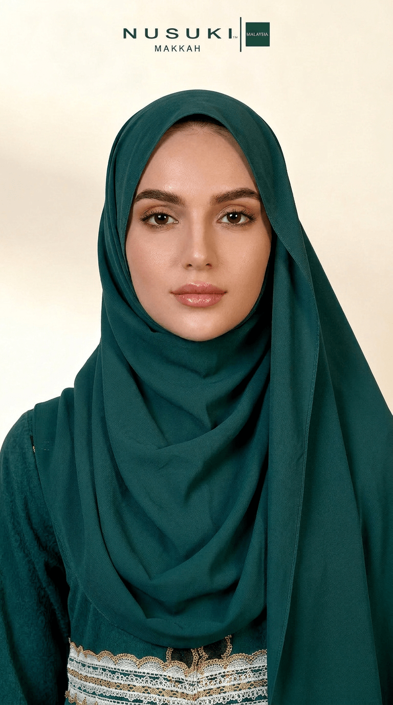 Joud Al-Turath Abaya Hijab Set | Emerald Jade - | Nusuki MY
