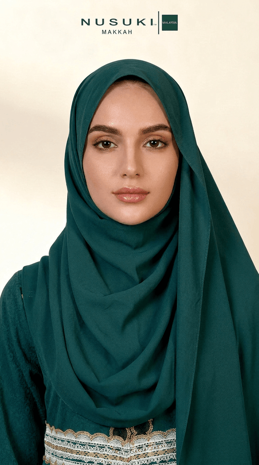 Joud Al-Turath Abaya Hijab Set | Emerald Jade - | Nusuki MY