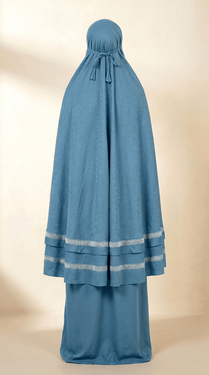 Joud Al-Turath Malaysian Prayerwear Set | Sandy Blue - | Nusuki MY