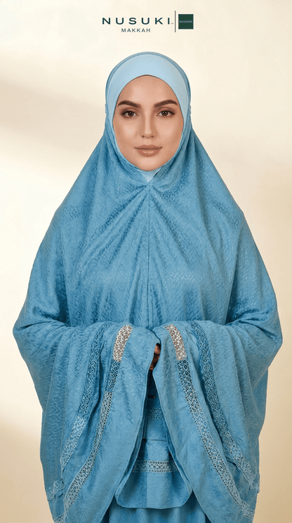 Joud Al-Turath Malaysian Prayerwear Set | Sandy Blue - | Nusuki MY