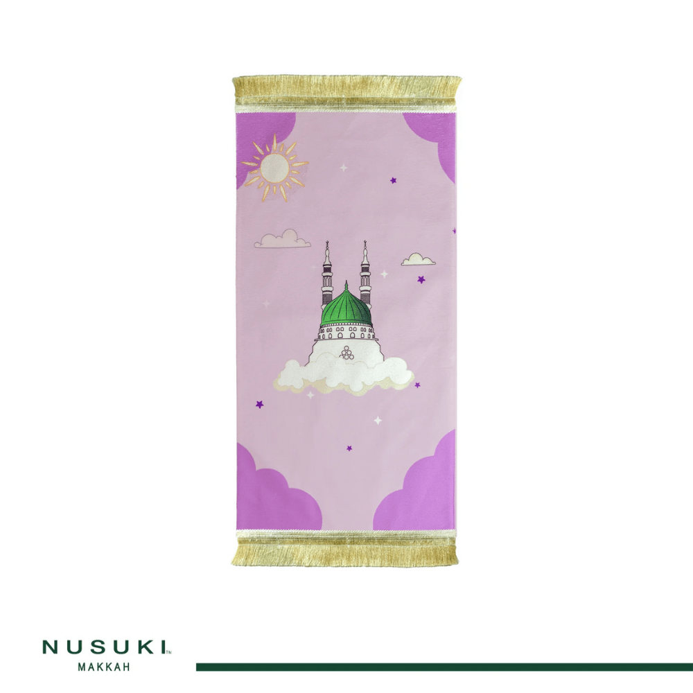 Madina Dome Kid Prayer Mat Set with Bag and Gift - Prayer Mat | Nusuki MY